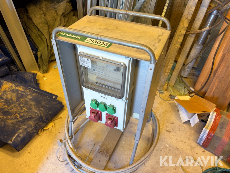 Byggestrømstavle / målertavle Wexim WT 40 med stativ og kabel