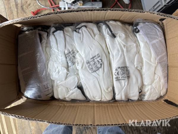 Arbejdshandsker hvid 1 kasse (240 par) str. 11