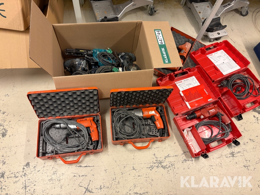 Håndværktøj Bosch Hilti Makita blandet lot