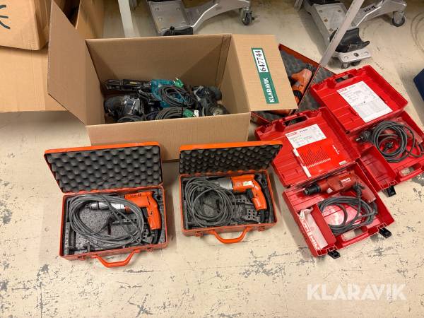 Håndværktøj Bosch Hilti Makita blandet lot