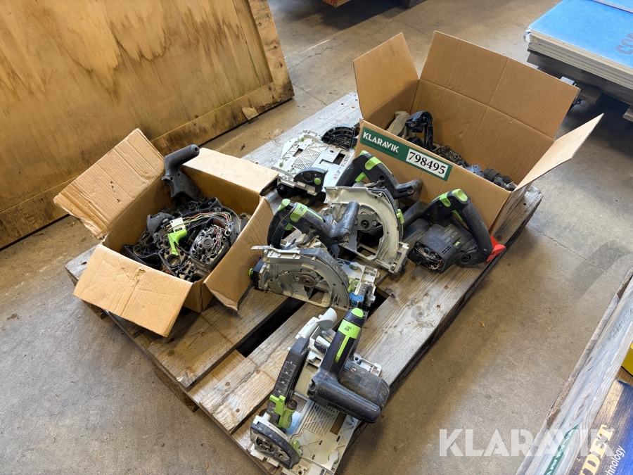 Dyksave Festool TS 55 REBQ/ TS 75 EBQ. samt diverse reservedele og komponenter.