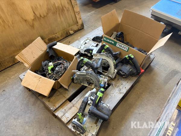 Dyksave Festool TS 55 REBQ/ TS 75 EBQ. samt diverse reservedele og komponenter.