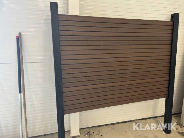 Komposithegn Kirkedahl Brun Sorte galvaniseret stolper, 10 fag