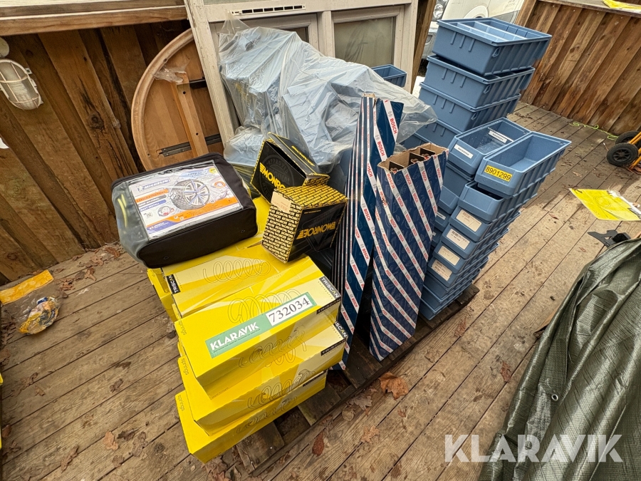 Fjedre, vinduesviskere og kasser - 1 palle