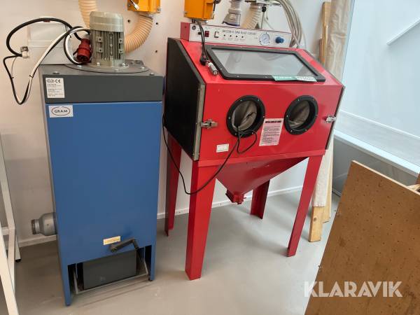 Sand-/sodablæser Sand Blast SBC220-E med Gram udsugning