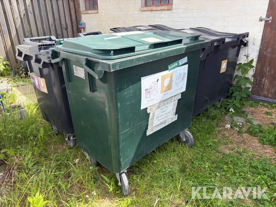 Affaldscontainer på hjul 4 styk