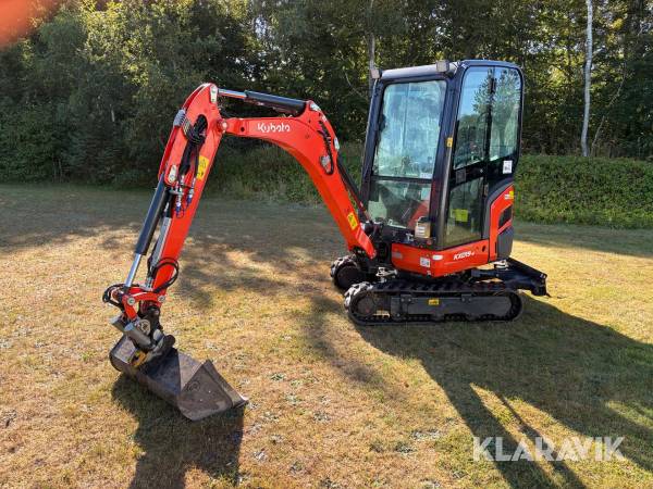 Gravemaskine Kubota KX019-4 med tilt og centralsmørring