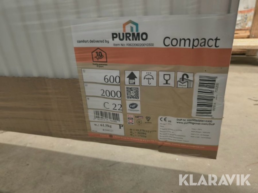 Purmo Radiator Logo Radiator Purmo Dobbelt, Vejle, Klaravik auktioner