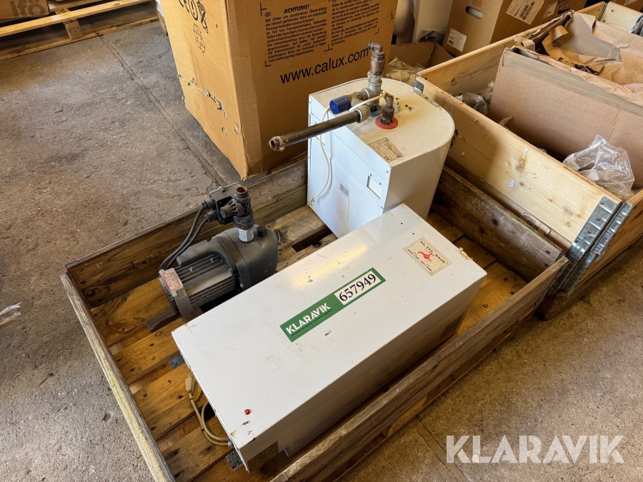 Varmtvandsbeholder, pumpe og prestank LOT
