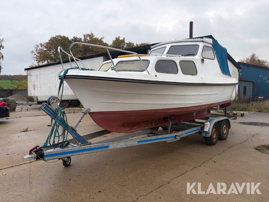 Kabinebåd + trailer Myra 22 fod med 2000 tons trailer