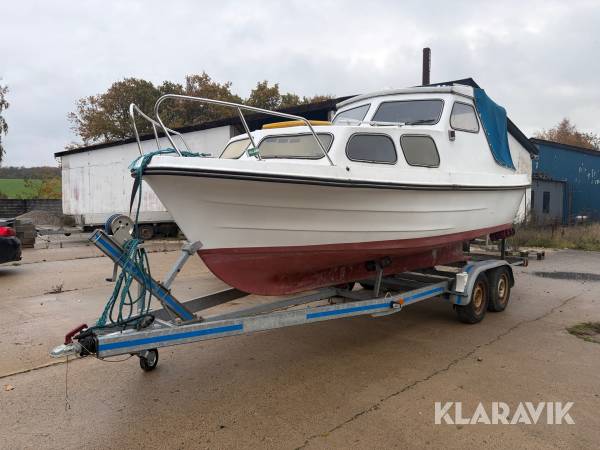 Kabinebåd + trailer Myra 22 fod med 2000 tons trailer