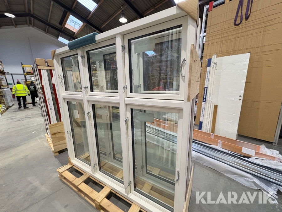 Dannebrogsvindue Outline 184.8x177.8 cm 3 lags - Træ - 1 styk