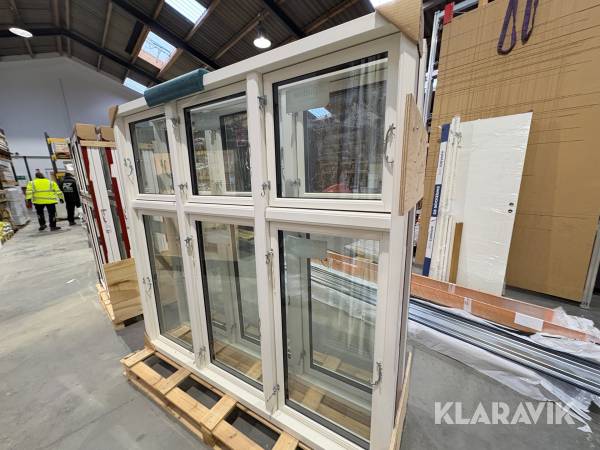 Dannebrogsvindue Outline 184.8x177.8 cm 3 lags - Træ - 1 styk