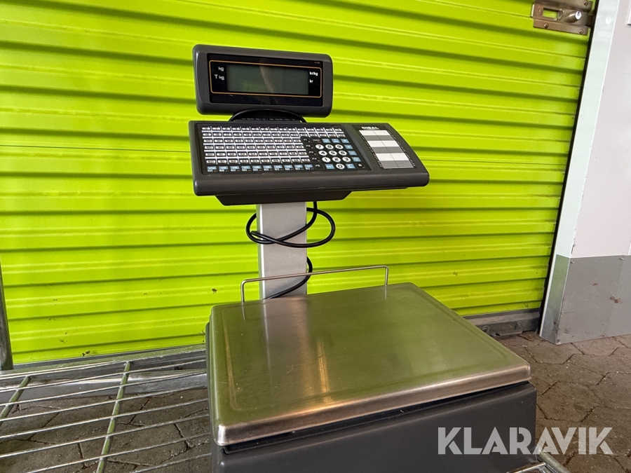 Butiksvægt Dibal 500-SW, med prisberegning og etiketprinter