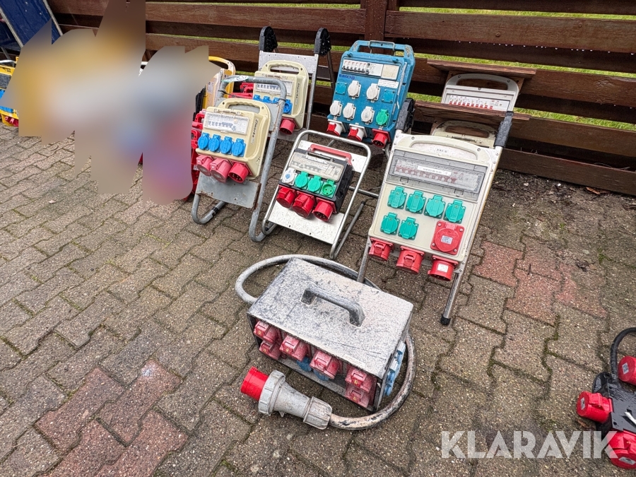 Byggestrømtavler 8 styk