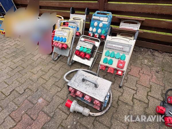 Byggestrømtavler 8 styk