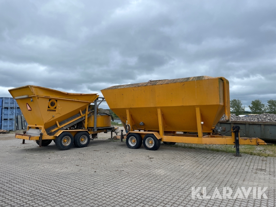 Mobilt betonblandeanlæg Fibo Intercon F2200 med cementsilo