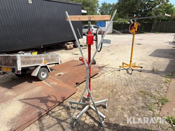 Gipspladehejs / pladeløfter på hjul