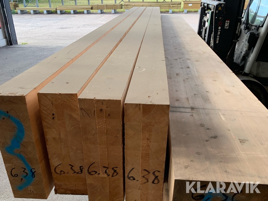 Limtræsbjælker 6 Styk 140 x 433 mm Længde 635 cm