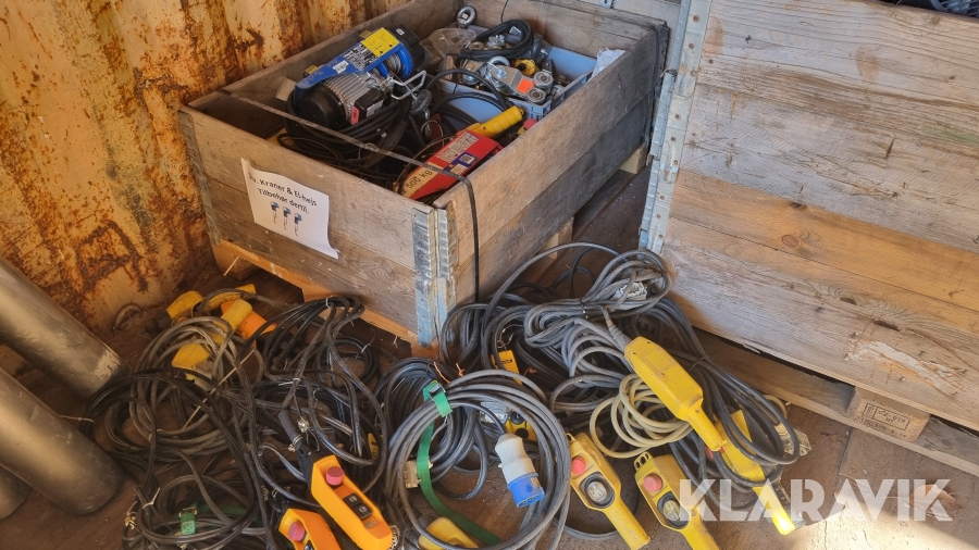 El-taljer og kran udstyr 500kg og fjernbetjeninger