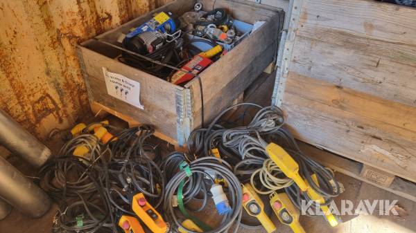 El-taljer og kran udstyr 500kg og fjernbetjeninger