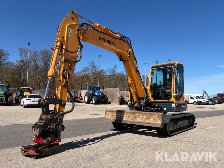 Gravemaskine Hyundai ROBEX80CR-9A Rotortilt og centralsmørning