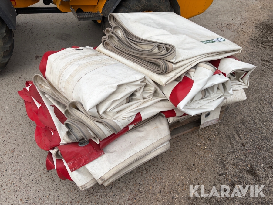 Telttagdug - assorteret til 9m telt- rød/hvid