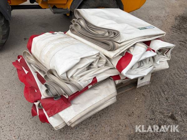 Telttagdug - assorteret til 9m telt- rød/hvid