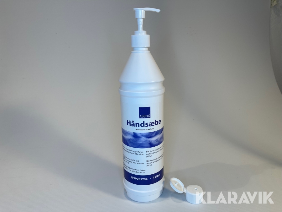 Flydende håndsæbe Abena 1 liter med pumpe, 360 styk.
