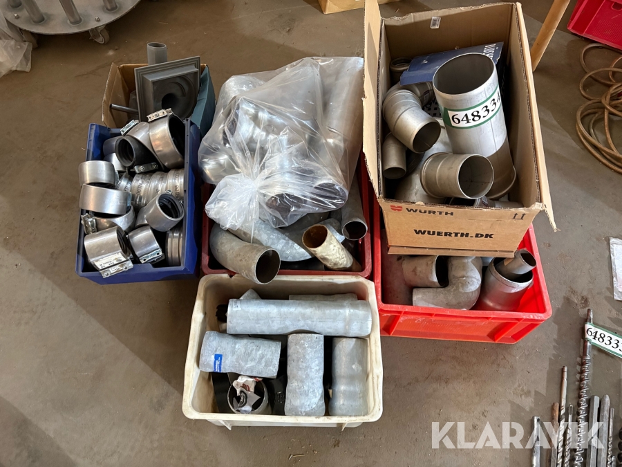 parti VVS-fittings –  rustfri, galvaniserede fittings, samlemuffer, rørbøjninger m.m.