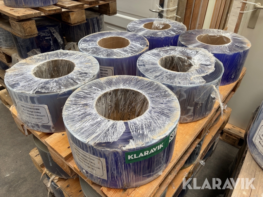 PVC-strimmelgardin - 6 ruller klar