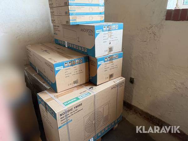 Luft til luft varmepumper 3 styk Andersen Electric Nordic 18000