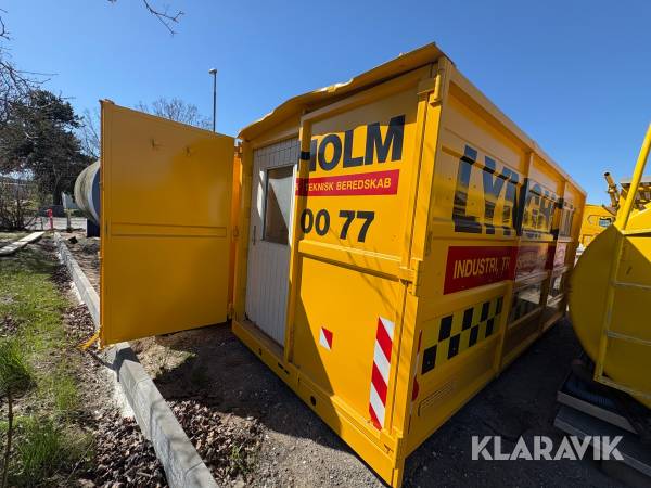 Isoleret værkstedscontainer