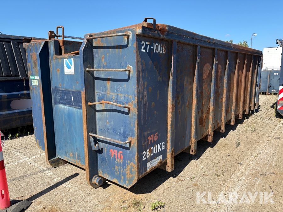 Container Lasto med hydraulisk tag - 27 m3