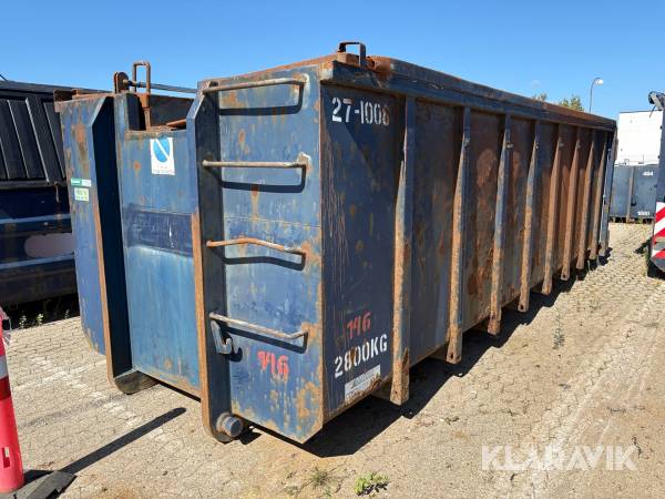 Container Lasto med hydraulisk tag - 27 m3