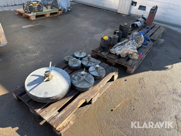 Afspærringsballoner, vandklemmer og gennemføringer - 3 paller