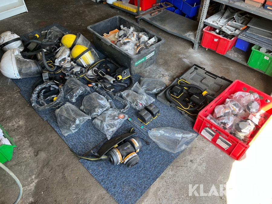 Diverse udstyr til sandblæs og malere