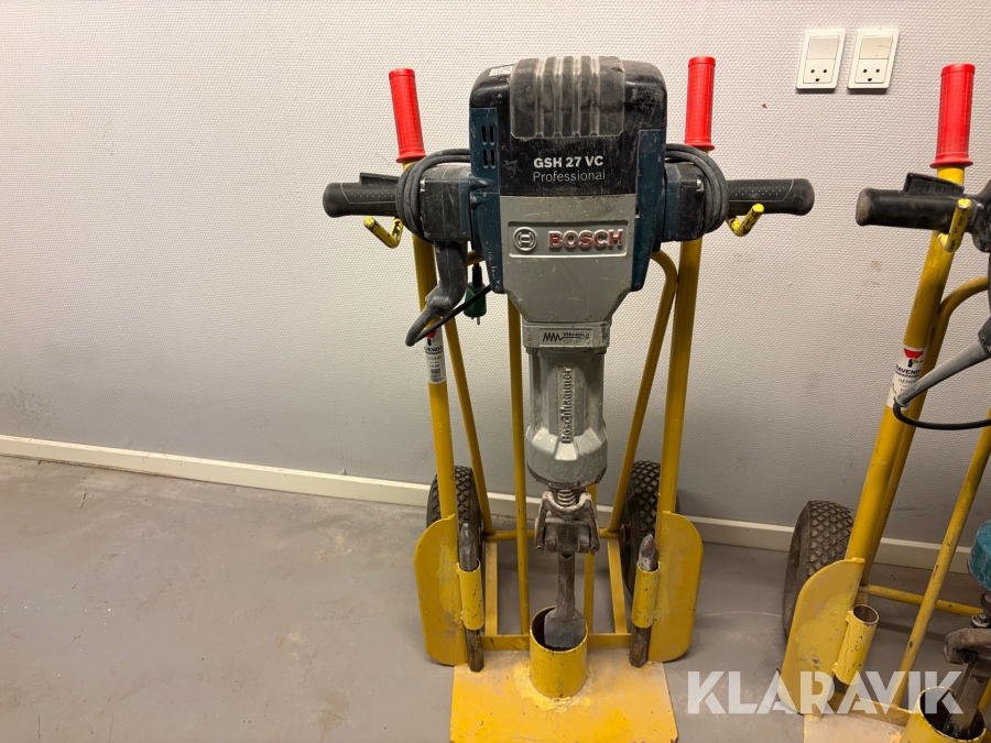 Brydehammer Bosch GSH 27 VC Professional med transportvogn