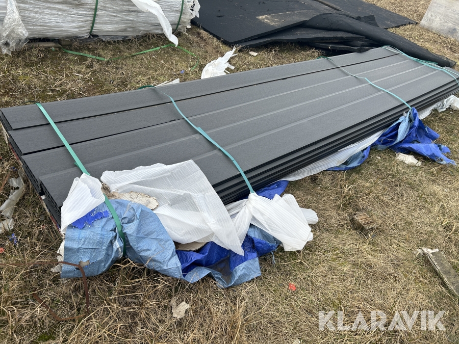 Kompositbrædder Kirkedal Fer og not, sort 26styk