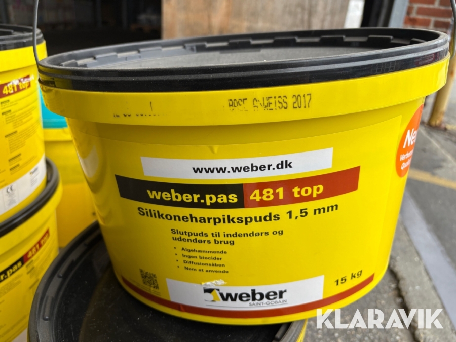 Silikone harpiks og primer Weber, Esbjerg, Klaravik auktione