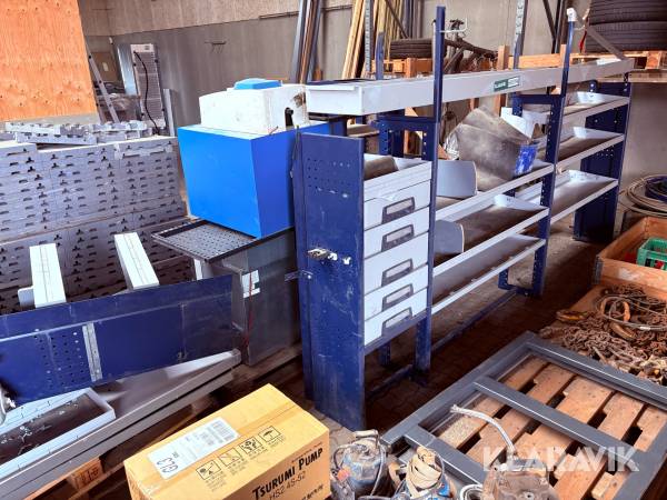 Reol og skuffesystem Plastipol Scheu Hans Høj Lagerinventar Indel B