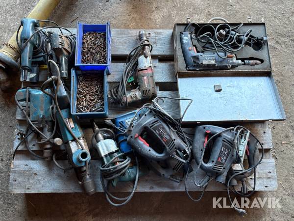 Håndværktøj Skil, AEG, Bosch, Black And Decker M.fl. blandet lot