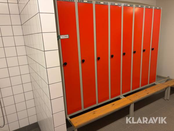 Garderobe skabe Blika - 3 sektioner af 4 skabe