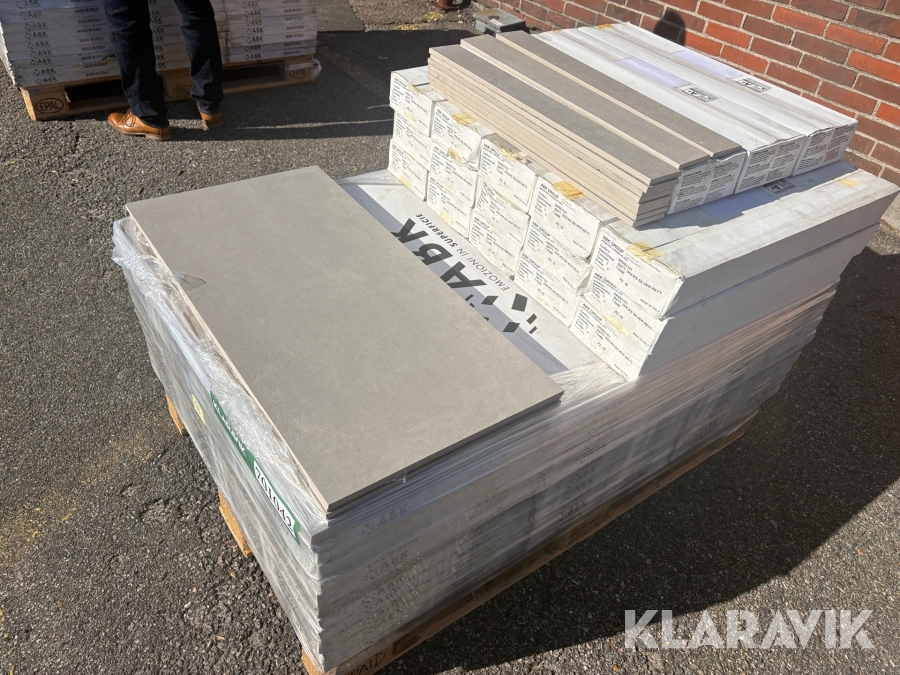 Fliser ABK Docks silver - 40x80 cm - 30,4 kvm + Sokkelfliser