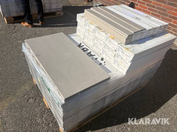 Fliser ABK Docks silver - 40x80 cm - 30,4 kvm + Sokkelfliser