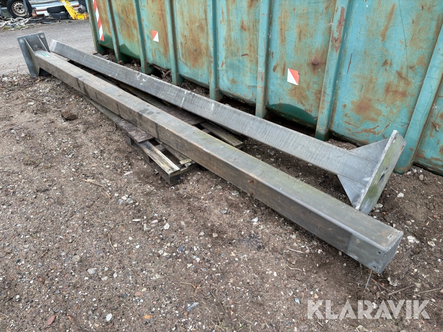 Galvaniseret jern søjler 2 styk.