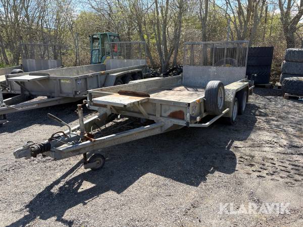 Maskinetrailer til personbiler Ifor Williams trailer GP126GM
