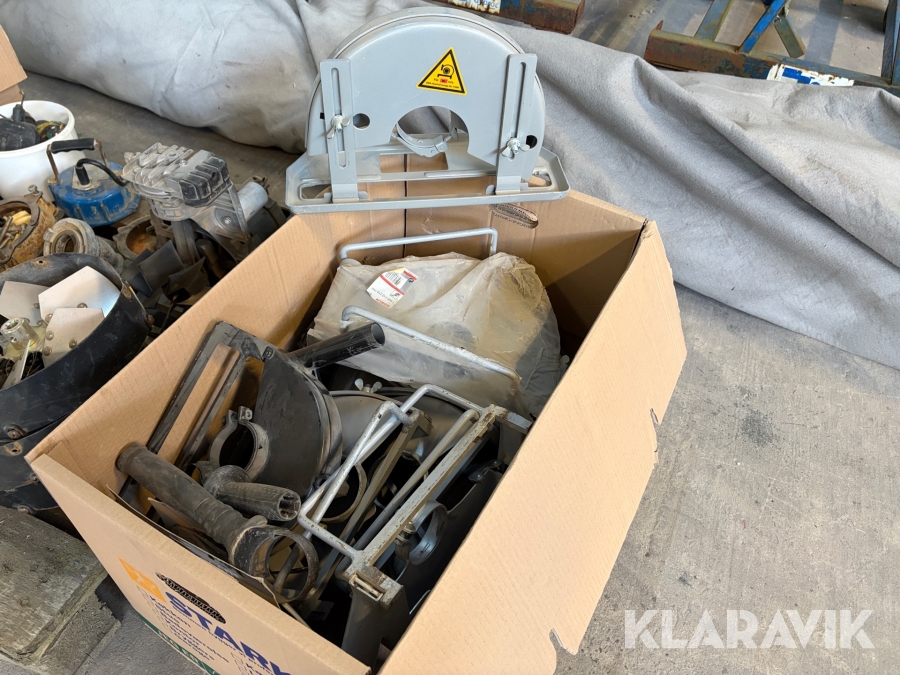 Samlet parti reservedele bl.a. motor-/ventilatordele,