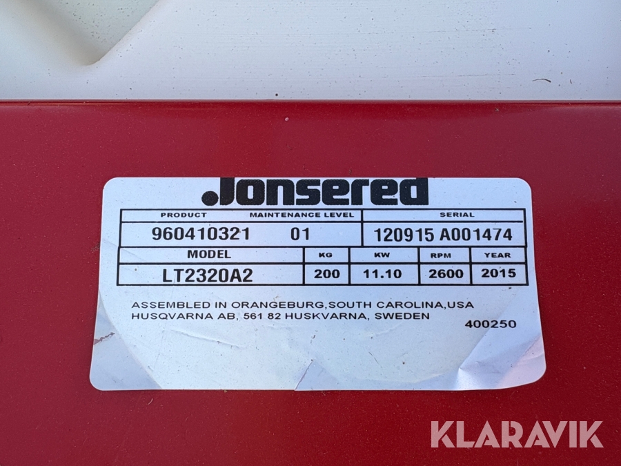 Græsslåmaskine Jonsered LT2320A2