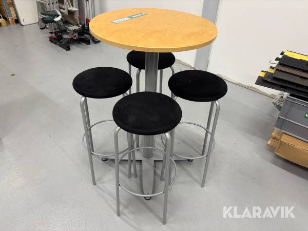 Cafebord med 4 stole